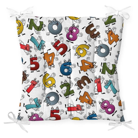 Podsedák s příměsí bavlny Minimalist Cushion Covers Crazy Numbers, 40 x 40 cm
