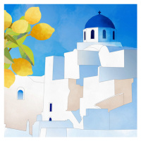 Ilustrace Santorini Neu, Ana Rut, (40 x 40 cm)