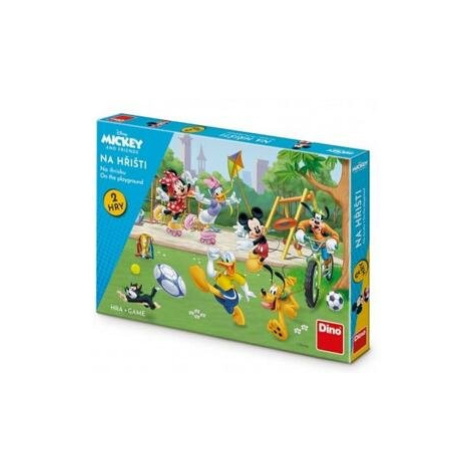 Mickey a kamarádi na hřišti 2v1 dětské společenské hry v krabici 33,5x23x3,5cm Dino