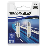 NEOLUX LED 12V 0,5W SV8,5-8 36mm 6000K Cold White blistr 2ks NF6436CW-02B