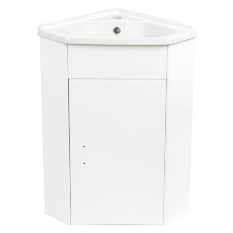 Koupelnová skříňka s umyvadlem Cara Mia (57,3x85x41cm,bílá,lesk)