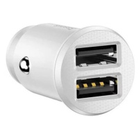 Nabíječka do auta Baseus Grain Car Charger 2x USB 5V 3.1A (white)