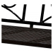 Zahradní lavice s mozaikou LUNSAR — kovová konstrukce, černý matný lak