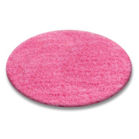Dywany Lusczow Kulatý koberec SHAGGY Hiza 5cm růžový