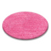 Dywany Lusczow Kulatý koberec SHAGGY Hiza 5cm růžový