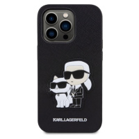 Karl Lagerfeld PU Saffiano Karl and Choupette NFT kryt pro iPhone 14 Pro Max černý