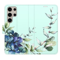 iSaprio flip pouzdro Blue Flowers pro Samsung Galaxy S24 Ultra