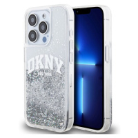 DKNY Liquid Glitter Arch Logo kryt iPhone 15 Pro čirý