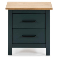 Tmavě modrý noční stolek z borovicového dřeva Miranda – Marckeric