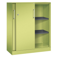 C+P Skříň s posuvnými dveřmi ASISTO, výška 1292 mm, šířka 1000 mm, viridianová zelená/viridianov