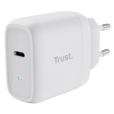 TRUST nabíječka 45W Maxo, USB-C, Nabíječka do zdi, 2m USB-C kabel, bílá