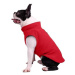 Fleece mikina pro psa s poutkem červená