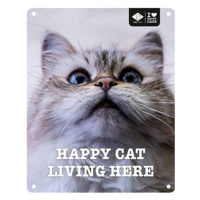 EBI D&D I love happy cats Kovová tabulka: ,,Happy cat living here