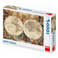 DINO - Historická Mapa 1000 Puzzle , Mix Produktů