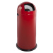 VAR Odpadkový koš s funkcí Push, objem 52 l, výška 890 mm, ohnivě červená
