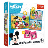 Trefl Puzzle 2v1 + pexeso - Seznamte se s Disney hrdiny