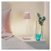 Zafferano Zafferano Poldina LED stolní lampa, dobíjecí baterie, matná, růžová