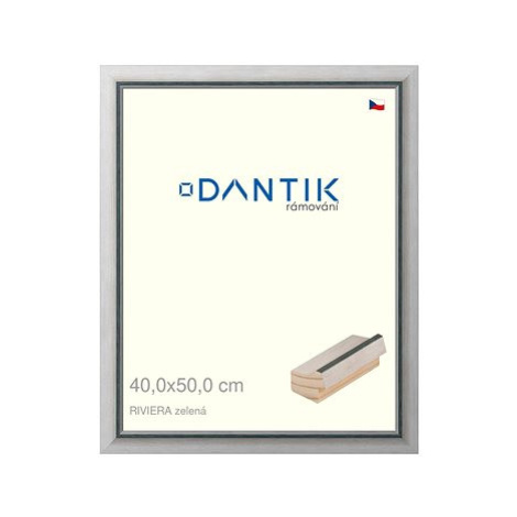 DANTIK rámeček 40 × 50, RIVIERA zelený plexi čiré