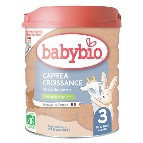 BABYBIO Caprea 3 Pokračovací plnotučné kozí kojenecké mléko od 10 měsíce do 3 let BIO 800 g