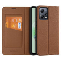 Dux Ducis Skin X2 pouzdro pro Xiaomi Redmi Note 12 5G / Poco X5 5G flip cover wallet stand brown