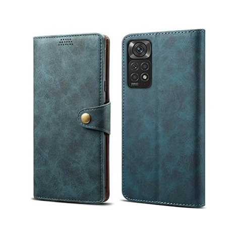 Lenuo Leather flipové pouzdro pro Xiaomi Redmi Note 11/11S, modrá