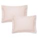 Sada 2 růžových povlaků na polštář z bavlněného saténu Bianca Oxford, 50 x 75 cm