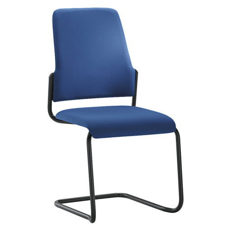 interstuhl Židle pro návštěvy GOAL, pružná podnož, bal.j. 2 ks, černý podstavec, hořcově modrá
