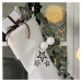 Cotton &amp; Sweets Vánoční punčocha bílá s hvězdami 42x26cm