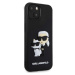 Karl Lagerfeld 3D Rubber Karl and Choupette kryt iPhone 15 černý