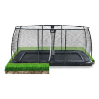 EXIT TOYS  Dynamická přízemní trampolína 305x519cm s ochrannou sítí - černá