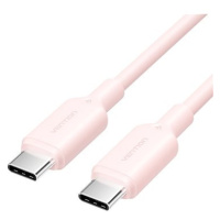 Vention USB 2.0 Type-C Male to Type-C Male 3A Cable 1M Pink PVC Type