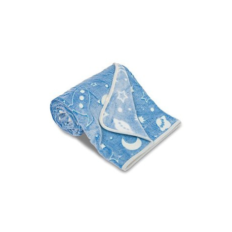 Svitap Dětská mikroplyšová svítící deka Vesmír modrý 100 × 150 cm