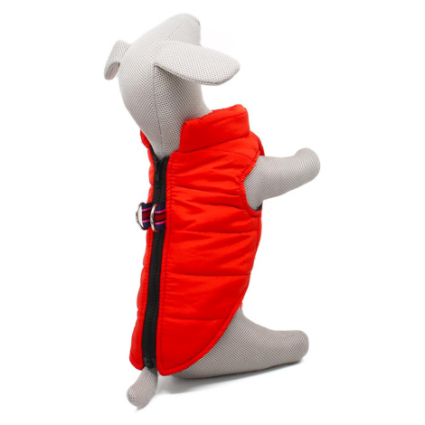 Vsepropejska Color-rainy obleček pro psa na zip Barva: Červená, Délka zad (cm): 44, Obvod hrudní