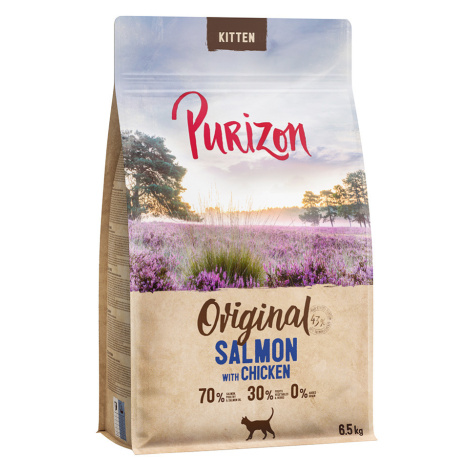 Purizon Kitten losos s kuřecím – bez obilnin - výhodné balení: 2 x 6.5 kg