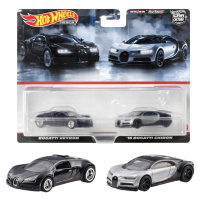 Hot wheels® premium angličák 2 ks bugatti veyron & ´16 bugatti chiron