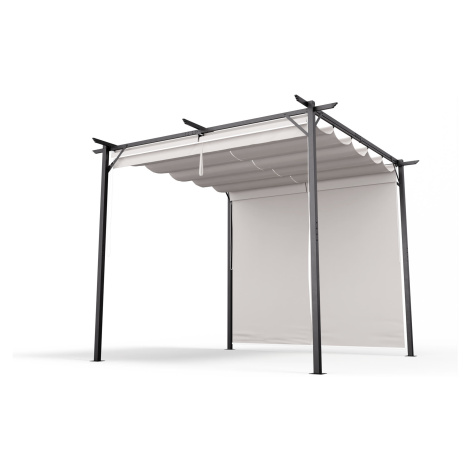 Blumfeldt Pantheon Wall Pergola, nástěnná pergola, 3 x 3 m, práškově lakovaná ocel, odolná vůči 