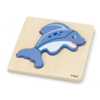Viga dřevěné puzzle pro nejmenší delfín