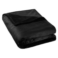 Tectake Hřejivá deka mikroplyš, 220×240 cm,černá