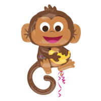 Balónek foliový - Šťastná opice 63 x 91 cm