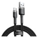 Baseus Cafule extra odolný nylonem opletený kabel USB / USB-C QC3.0 3A 1m black-grey