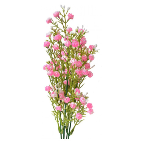 Umělá květina – dekorativní větvičky s růžovými květy – 33 cm Clayre & Eef