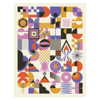 Ilustrace Bauhaus Inspired Graphic Pattern Artwork Made, pressureUA, 30 × 40 cm