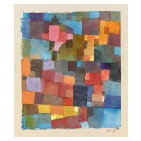 Obrazová reprodukce Raumarchitekturen (auf Kalt-Warm), 1915, Klee, Paul, 34.3 × 40 cm