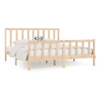 Rám postele masivní dřevo 200 × 200 cm, 3106853
