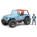BRUDER - 02541 Jeep WRANGLER Cross Country modrý s figurkou jezdce