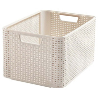 Krémový plastový úložný box 33x44x23 cm Style – Curver