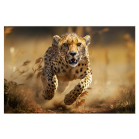 Fotografie Hunting Cheetah, Marcel Egger, 40 × 26.7 cm