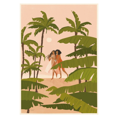 Ilustrace Tropical Paradise, Andi Bell Art, 30x40 cm