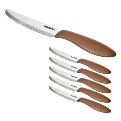 Nůž jídelní PRESTO 12 cm, 6 ks, hnědá
