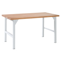 Dílenský stůl, stavebnicový systém, základ, bez podstavných částí, šířka 1500 mm, světle šedá